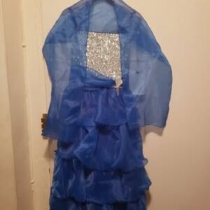 Elegant Blue Formal Special Occasion Gown For Kids